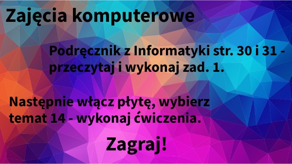 Zajęcia Komputerowe Kl 5 Sprawdzian