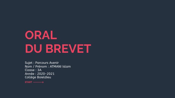 Brevet Page De Garde Oral du Brevet.