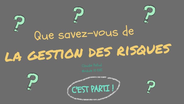 La gestion des risques - 21-22