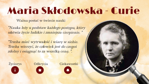 Maria Skłodowska Curie Zad 1 Str63 Historia Klasa 4 piotrszymczak.info