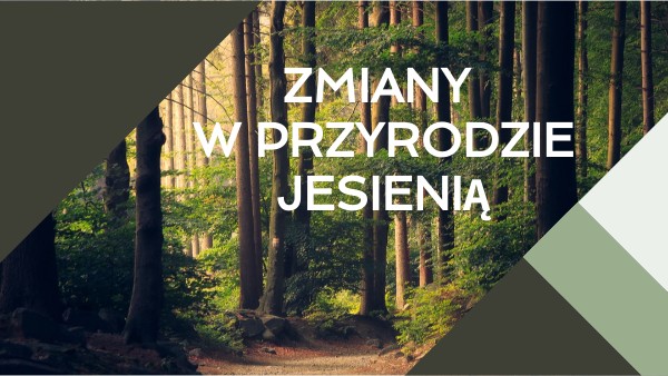 Jakie Zmiany Zachodzą W Przyrodzie Jesienią