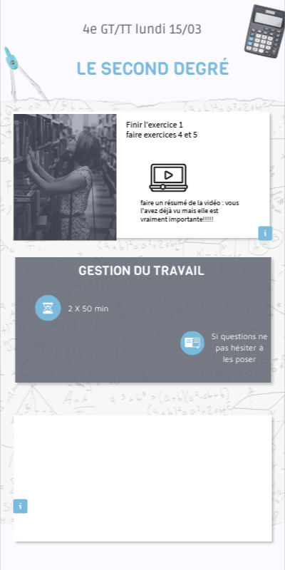 4e: les fonctions du second degré copie
