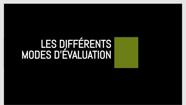 Magistere prepa concours les différents modes d'évaluation