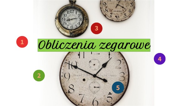 obliczenia zegarowe