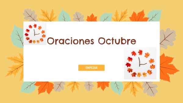 Oraciones octubre