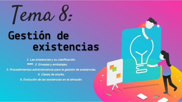 TEMA 8: Gestión de existencias | Genially