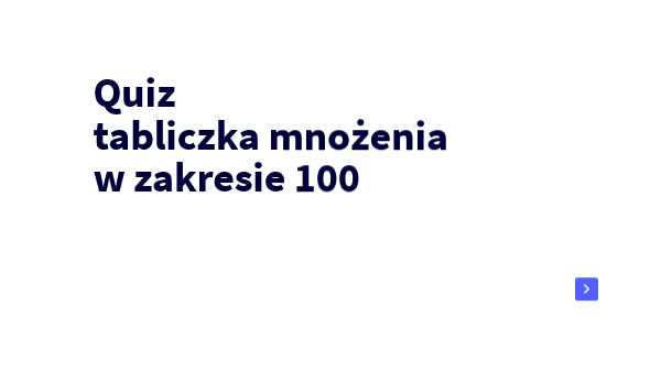 Tabliczka mnożenia w zakresie 100