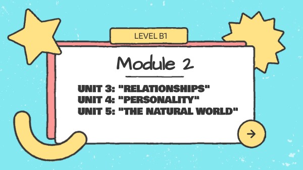English Class B1 Test Unit 2 - LEVEL B1 MODULE 2 (UNITS 3-4-5) | Genially