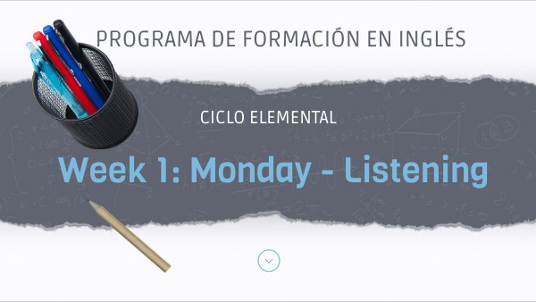 Week 1 Monday