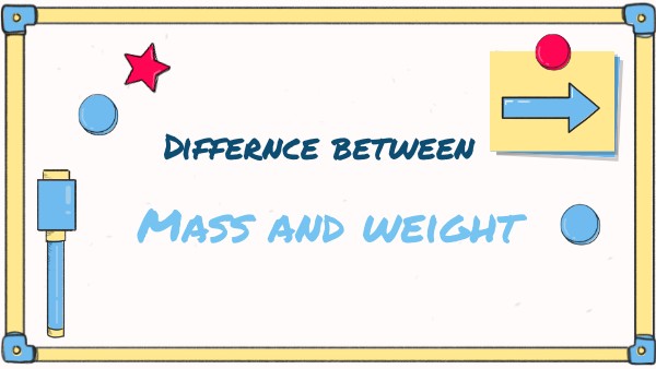 Difference between mass/ weight