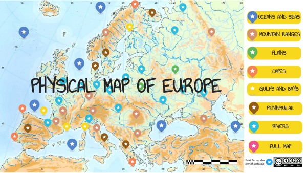 Europe Physical Map | Genially