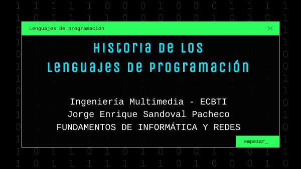 Lenguaje de Programación | Genially