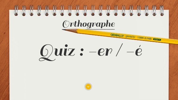 Quiz : -é / -er | Genially