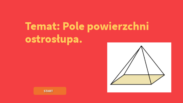 Wzór Na Pole Powierzchni Ostrosłupa Pole powierzchni ostrosłupa | Genially