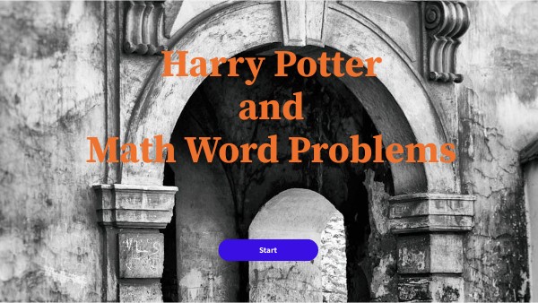 Harry Potter and Math word problems