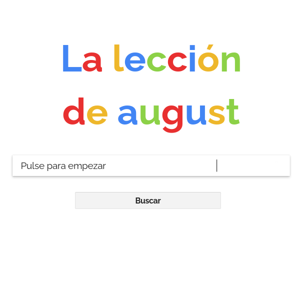 La leccion de august | Genially