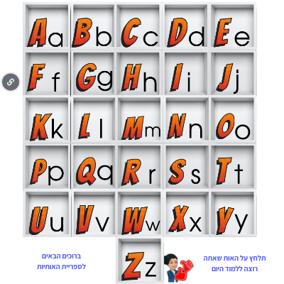 ABC ספריית אותיות | Genially