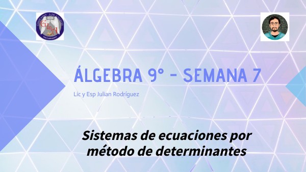 9° - Semana 7 | Genially