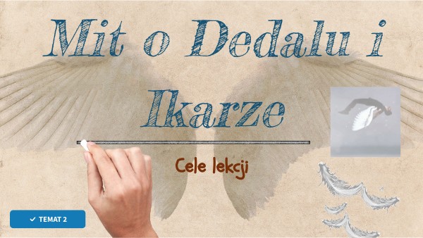 mit o Dedalu i Ikarze, mitologia na językach