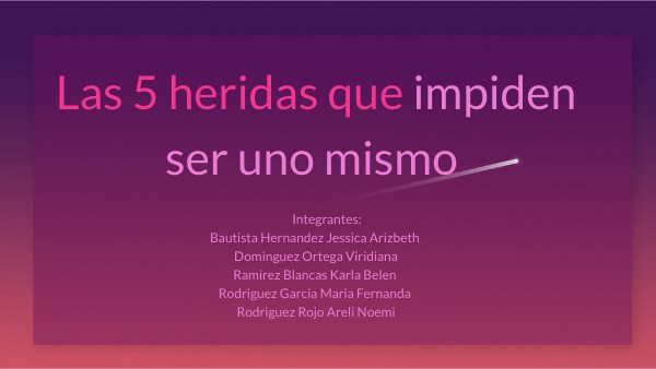 Las 5 heridas que impiden ser uno mismo