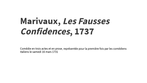 Les Fausses Confidences Nombre De Pages Marivaux, Les Fausses confidences | Genially