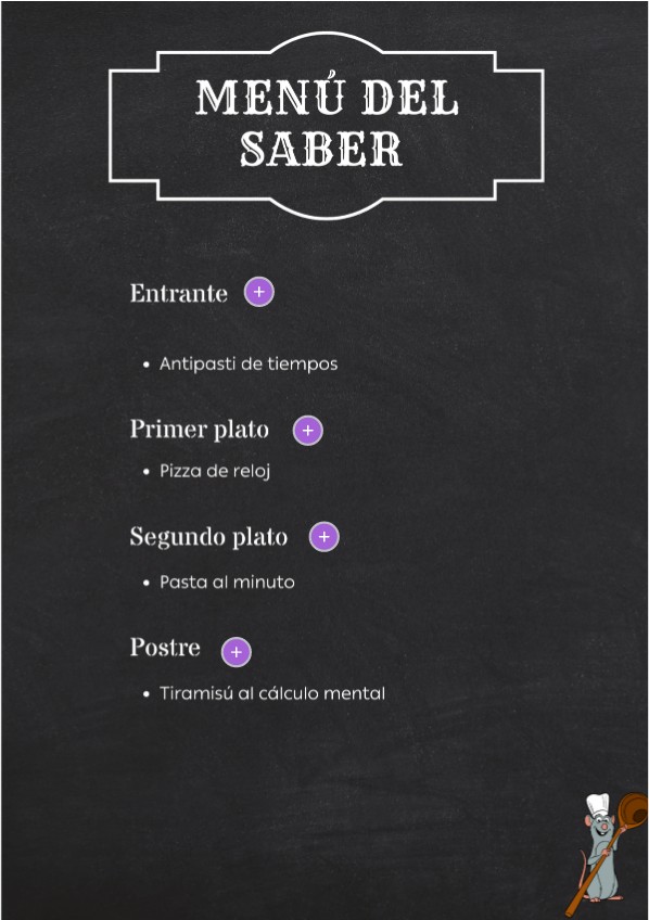 Menú del saber