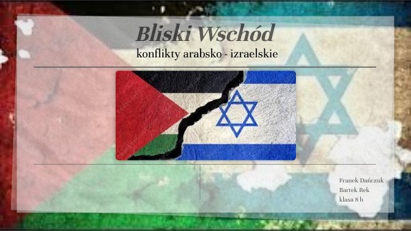 Konflikty arabsko - izraelskie -Franek D., Bartek R. | Genially
