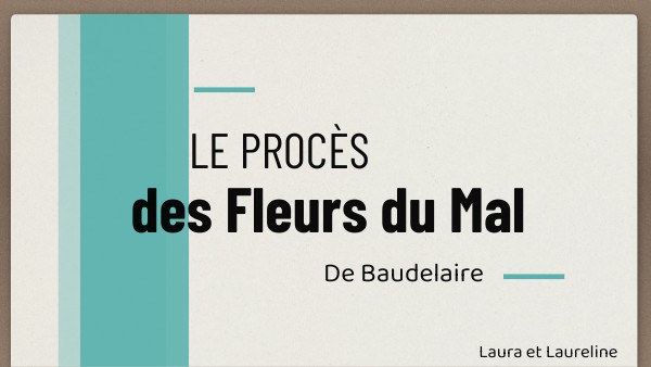 Les procès des fleurs du mal