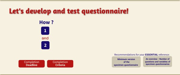 2.5 forum - questionnaire development