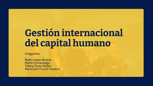 Gestión Internacional del capital humano