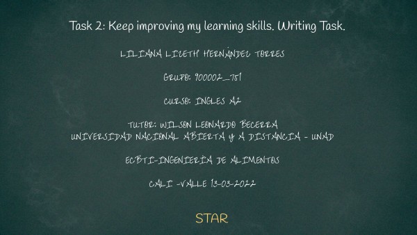 Task 2: Writing Task. | Genially
