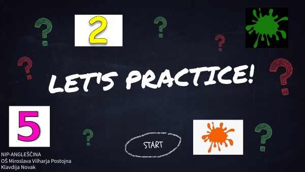 Let's practice - numbers and colours