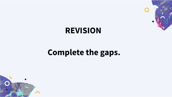 Grammar revision | Genially