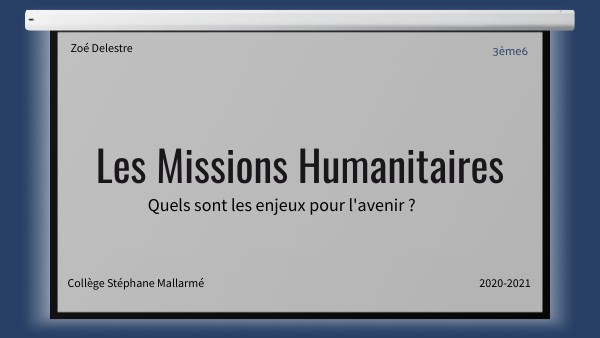 les missions humanitaires | Genially