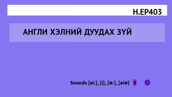 Sounds [ai], [i], [ə:], [aiə] | Genially