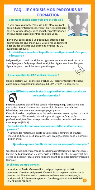 FAQ Je choisis mon parcours de formation | Genially