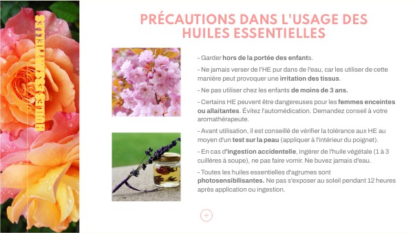 Précautions et huiles essentielles
