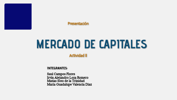 Mercado de Capitales | Genially