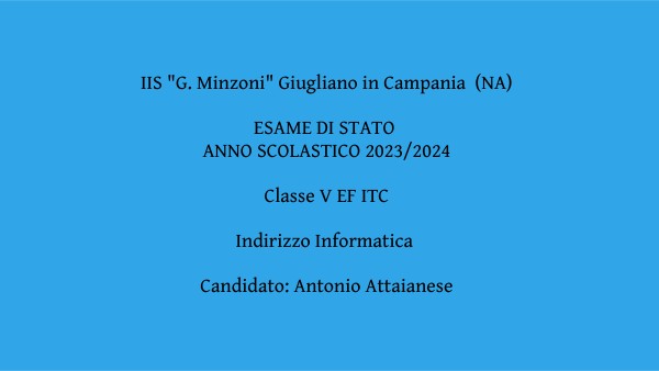 MODELLO PER ESAME DI STATO