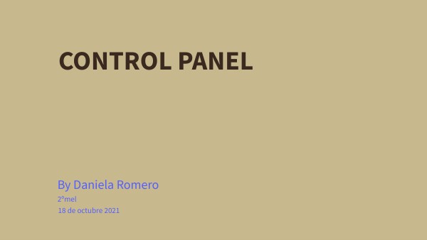 Copia - Plantilla 2ºMEL Control panel | Genially