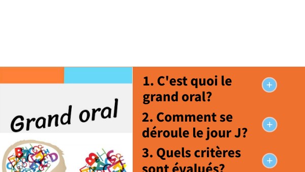 GRAND ORAL BAC