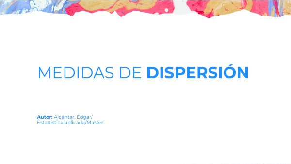 Medidas de dispersión
