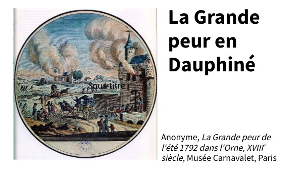 Grande Peur Dauphiné