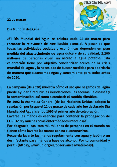 22 de Marzo - Dia Mundial del agua | Genially
