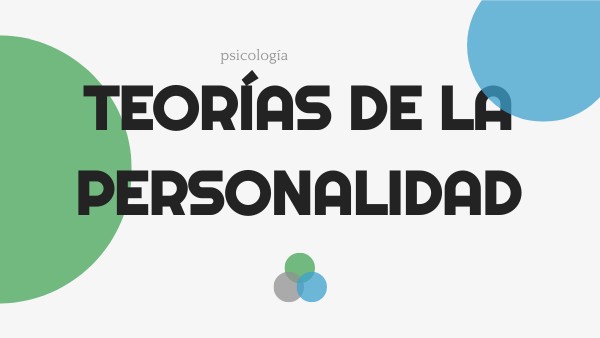 Teorías de las personalidad