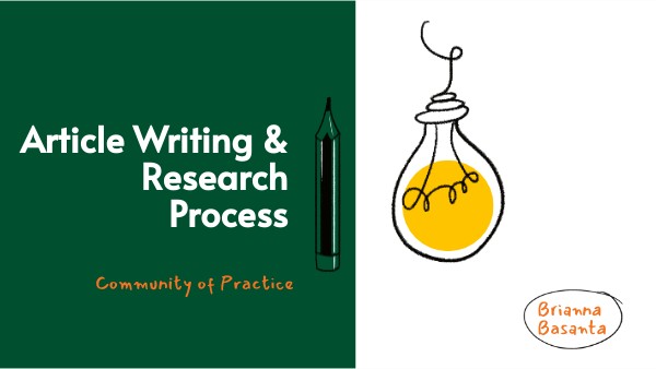Community of Practice: Article Writing & Research Process