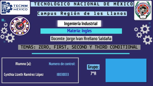 Presentación Zero, First, Second and Third Conditional | Genially