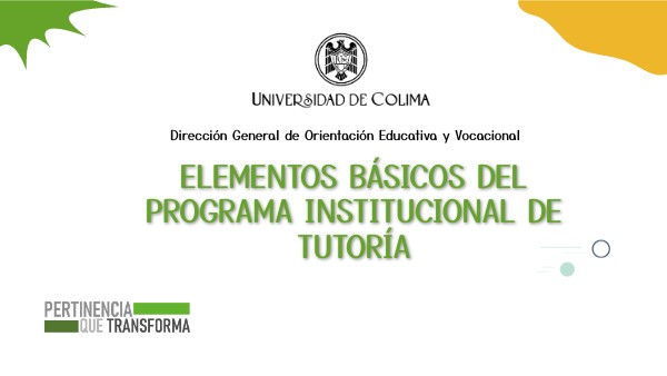Programa Institucional de Tutoría | Genially