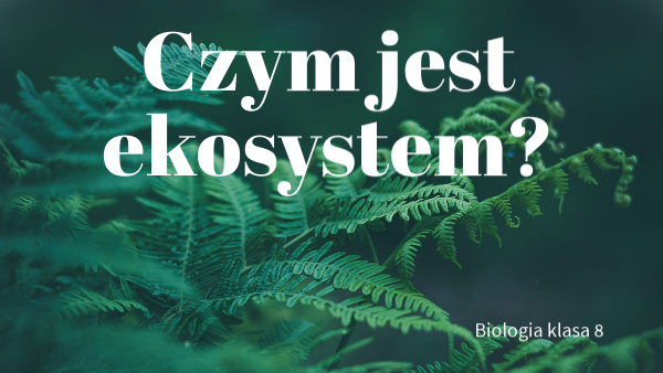 Czym jest ekosystem biologia klasa 8 | Genially