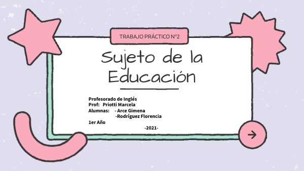 Sujeto de la Educación Trabajo N2 | Genially